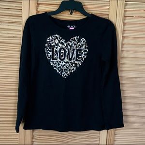 Children’s Place Leopard Sequin Long Sleeve Shirt
